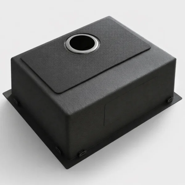 Кухонная мойка из нержавейки BLANTEK LS-5848HN Honeycomb Nano black