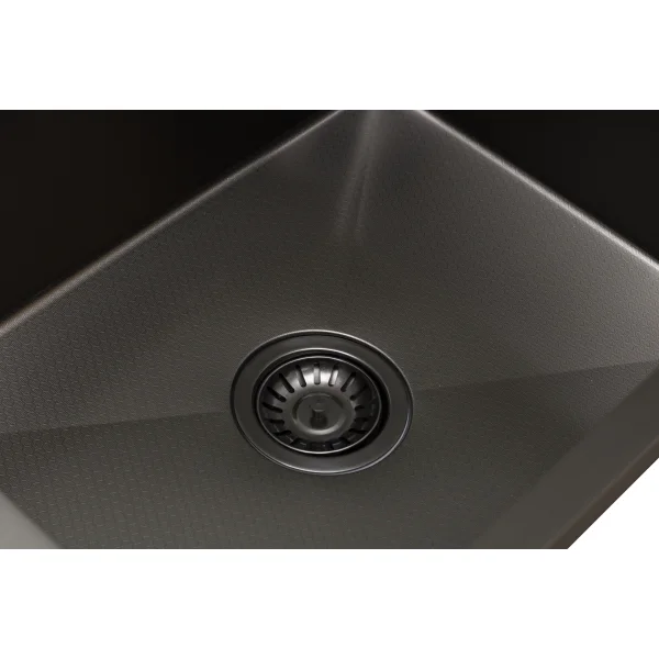 Кухонная мойка из нержавейки BLANTEK FS-5848HN Honeycomb Nano black ECO