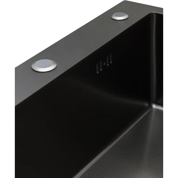 Кухонная мойка из нержавейки BLANTEK FS-5848HN Honeycomb Nano black ECO