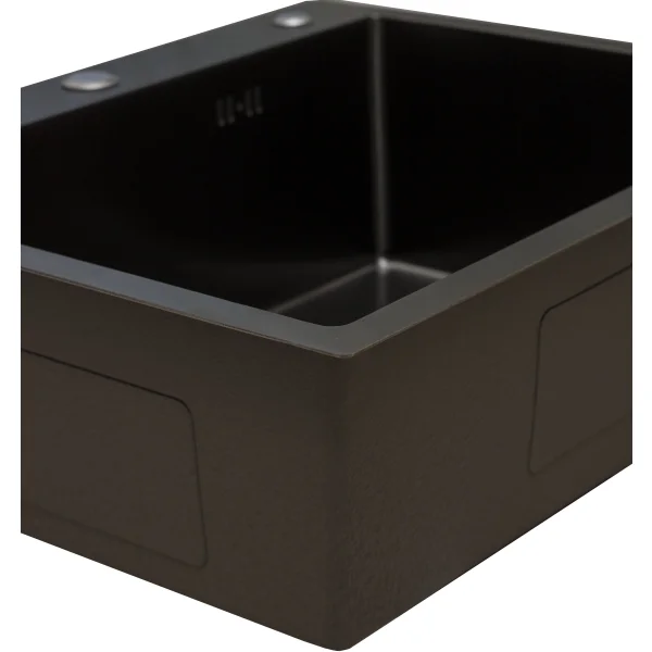 Кухонная мойка из нержавейки BLANTEK FS-5848HN Honeycomb Nano black ECO
