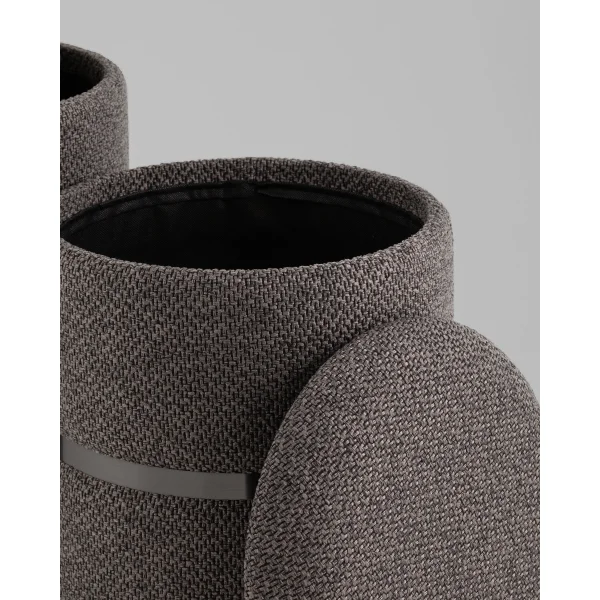 Комплект пуфов Гвейн с ящиком графит рогожка графит