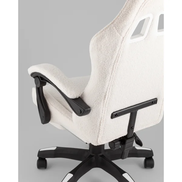 Кресло спортивное TopChairs MG-7019 букле белый