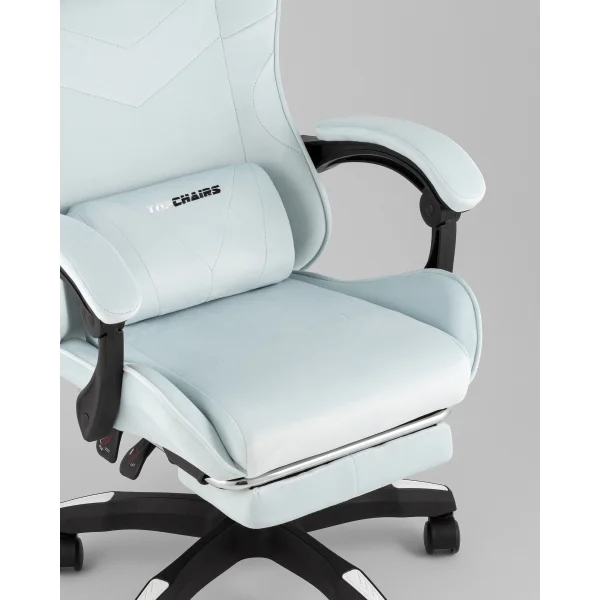 Кресло спортивное TopChairs MG-7019 велюр светло-голубой