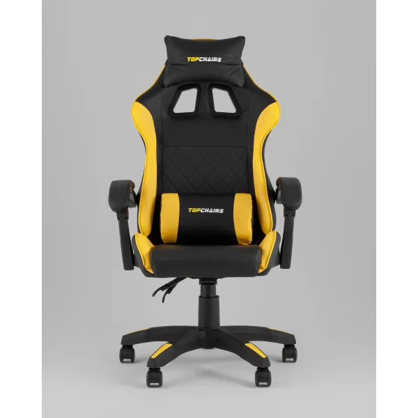 Кресло спортивное TopChairs MG-7043 черно-жёлтый