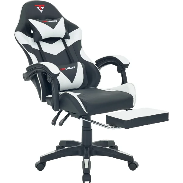 Кресло спортивное TopChairs MG-7019 черно-белый