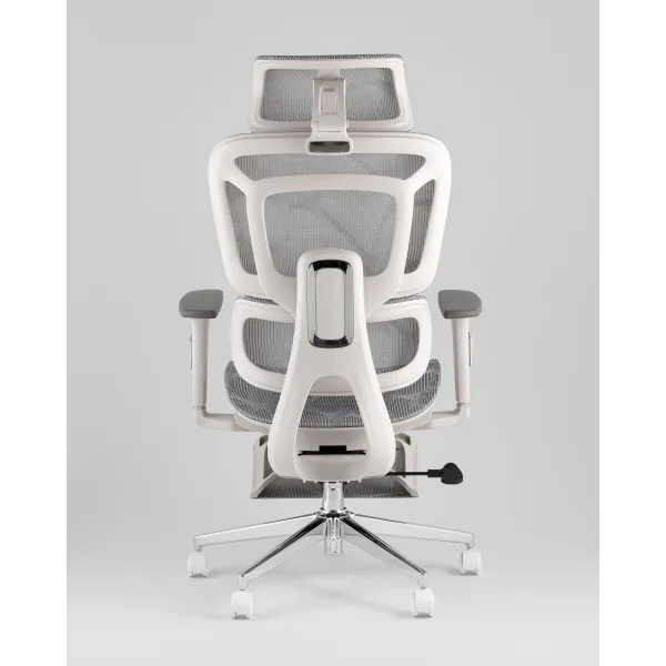 Кресло офисное TopChairs Nimbus белая сетка белый пластик