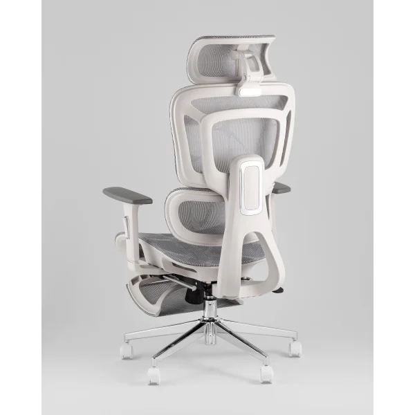 Кресло офисное TopChairs Nimbus белая сетка белый пластик