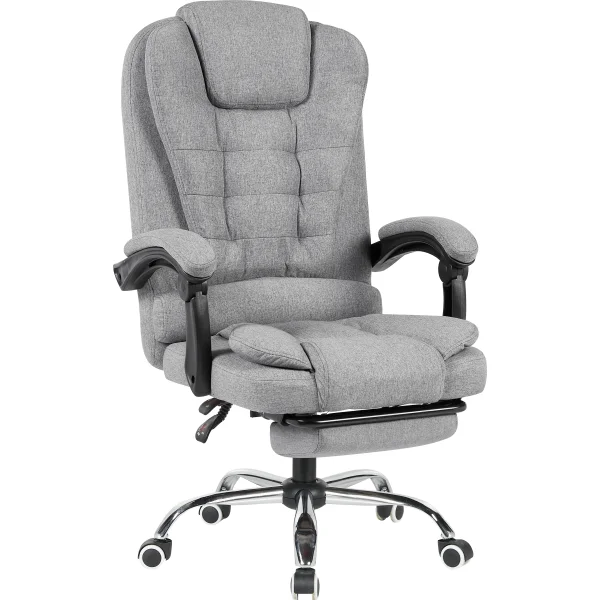 Кресло руководителя TopChairs President NEW серое в ткани