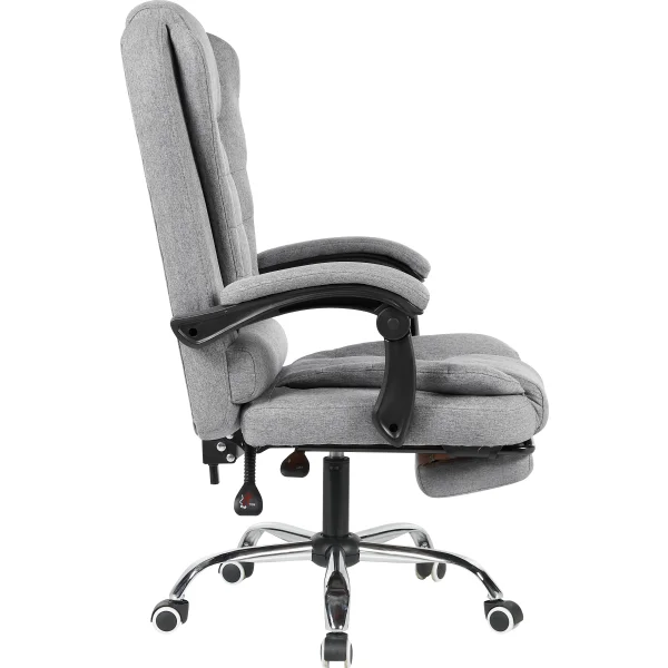 Кресло руководителя TopChairs President NEW серое в ткани