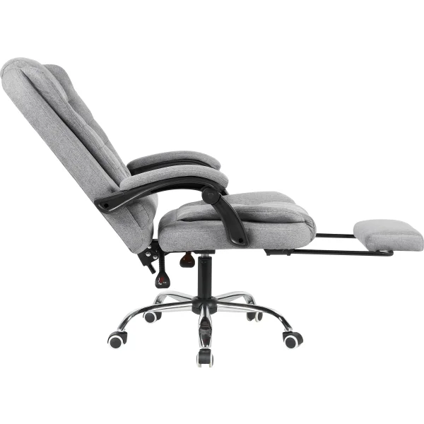 Кресло руководителя TopChairs President NEW серое в ткани