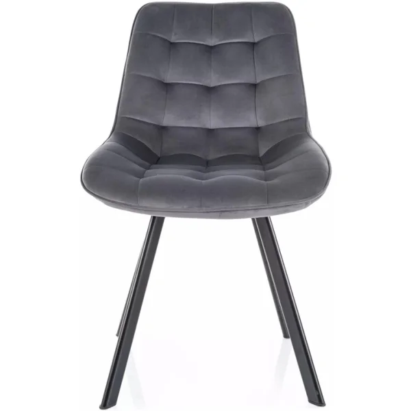 Стул SIGNAL MONTI Velvet Bluvel 14 серый/черный, поворотный