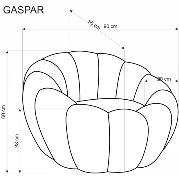 Кресло HALMAR GASPAR кремовый