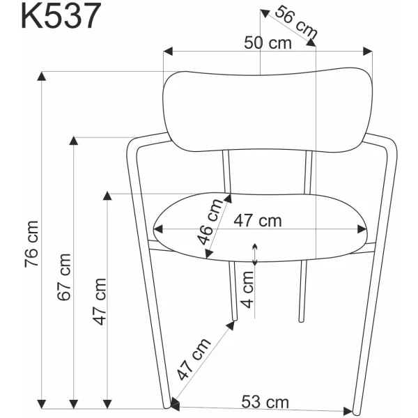 Стул HALMAR K537 серый/золотой