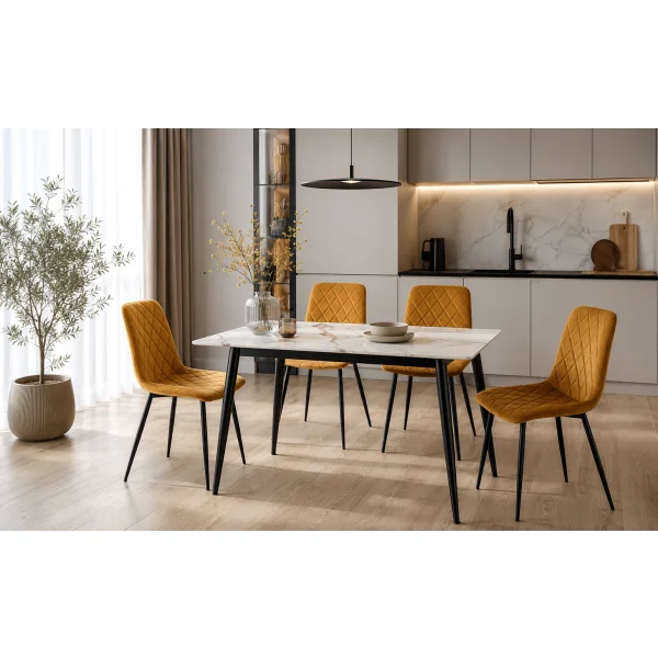 Стул HALMAR K525 горчичный/черный